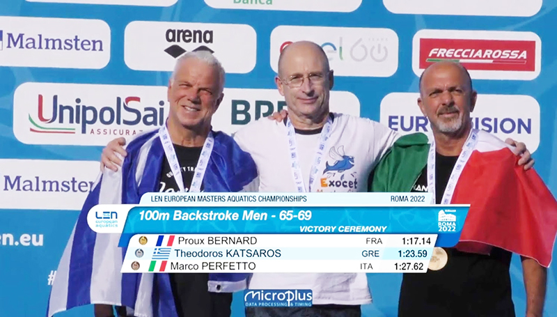 Bernard, champion d'europe natation