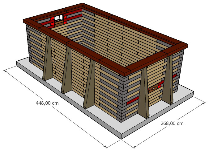 Pisciz N390S dimensions dalle pose hors-sol