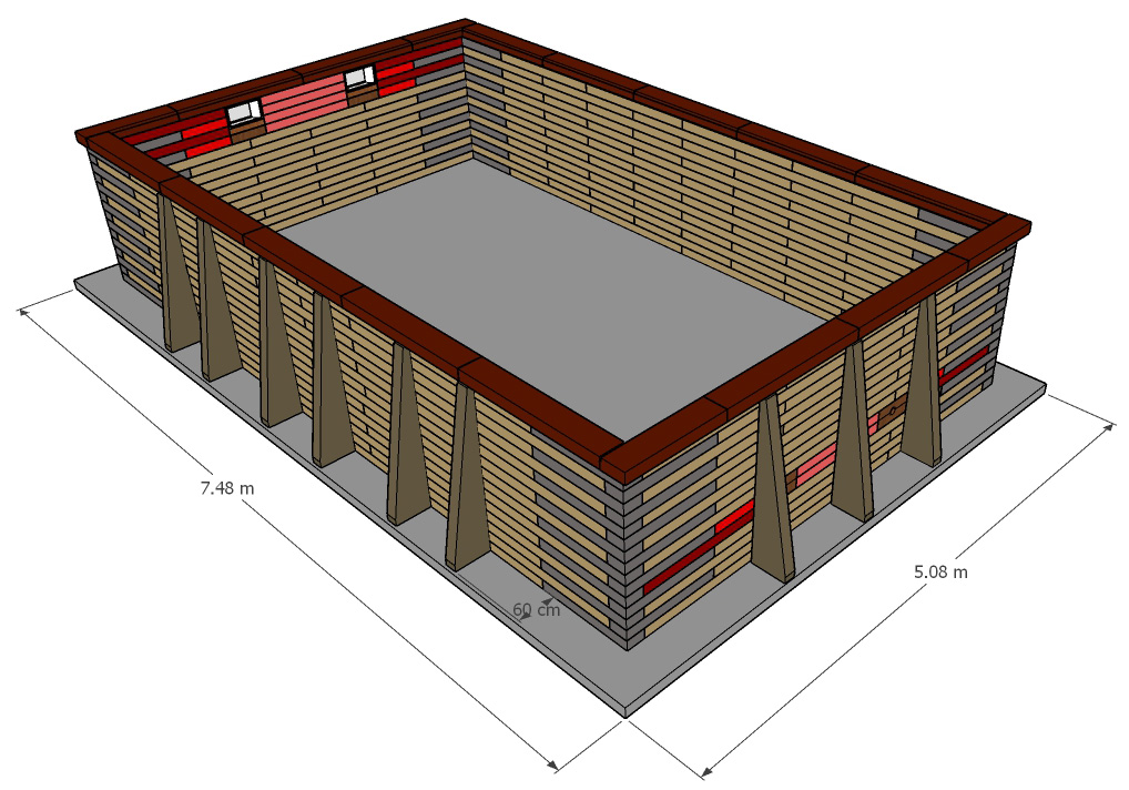 Pose 1/3 enterrée ou hors-sol