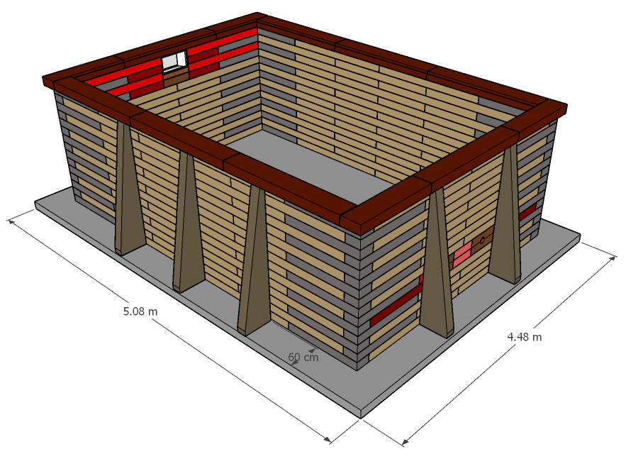 Pose 1/3 enterrée ou hors-sol