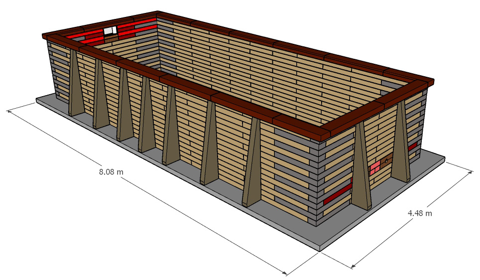 Pose 1/3 enterrée ou hors-sol